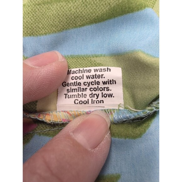 King Kamehameha Shirt Mens XL Blue Hawaiian Aloha Floral Print Pineapple Camp - Picture 8 of 10